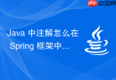java 中注解怎么在 spring 框架中实现依赖注入