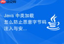 java 中类加载怎么防止恶意字节码注入与安全校验