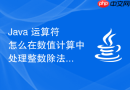 java 运算符怎么在数值计算中处理整数除法自动向下取整的特性