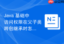 java 基础中访问权限在父子类跨包继承时怎么检查可见性