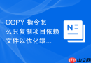 COPY 指令怎么只复制项目依赖文件以优化缓存命中率