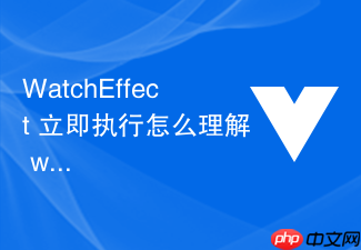 watcheffect 立即执行怎么理解 watcheffect 在组件挂载时无条件立即执行一次的特性