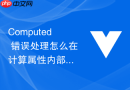 computed 错误处理怎么在计算属性内部捕获异常避免模板渲染崩溃