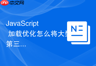 javascript 加载优化怎么将大型第三方库通过 cdn 进行外链引入