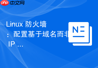 linux 防火墙:配置基于域名而非 ip 的访问策略