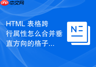 html 表格跨行属性怎么合并垂直方向的格子