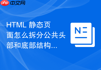 html 静态页面怎么拆分公共头部和底部结构