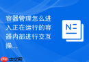 容器管理怎么进入正在运行的容器内部进行交互操作