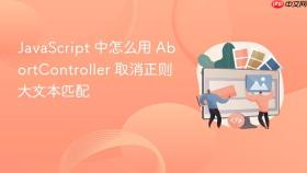 javascript 中怎么用 abortcontroller 取消正则大文本匹配