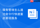 服务管理怎么通过命令行快速重启某项服务