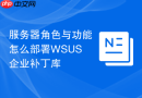 服务器角色与功能怎么部署WSUS企业补丁库
