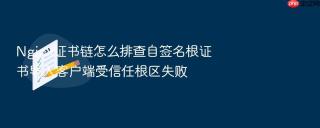 nginx证书链怎么排查自签名根证书导入客户端受信任根区失败