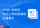 html 特殊符号怎么用实体编码正确显示