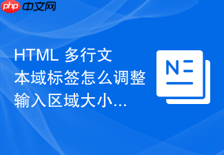 html 多行文本域标签怎么调整输入区域大小