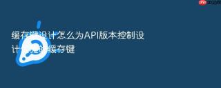 缓存键设计怎么为API版本控制设计优雅的缓存键
