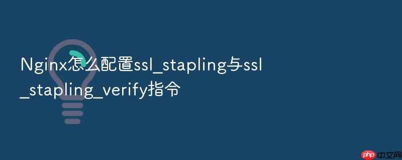 nginx怎么配置ssl_stapling与ssl_stapling_verify指令