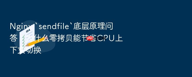 nginx `sendfile`底层原理问答:为什么零拷贝能节省cpu上下文切换