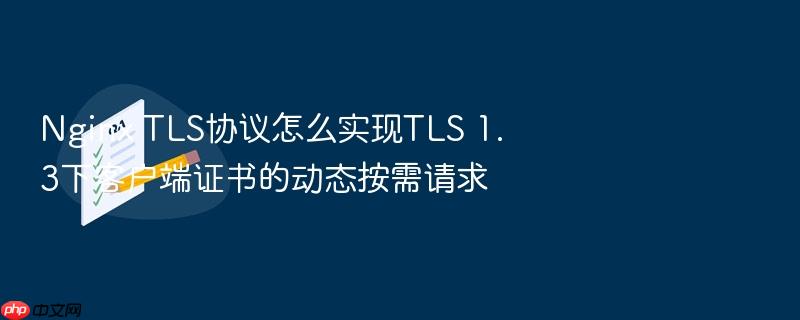 nginx tls协议怎么实现tls 1.3下客户端证书的动态按需请求