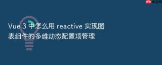 vue 3 中怎么用 reactive 实现图表组件的多维动态配置项管理