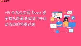 h5 中怎么实现 toast 提示框从屏幕顶部滑下并自动淡出的完整过渡