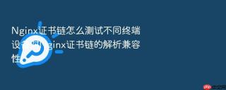 nginx证书链怎么测试不同终端设备对nginx证书链的解析兼容性