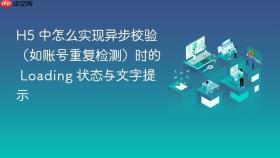 h5 中怎么实现异步校验(如账号重复检测)时的 loading 状态与文字提示