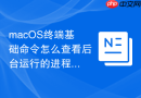 macOS终端基础命令怎么查看后台运行的进程列表