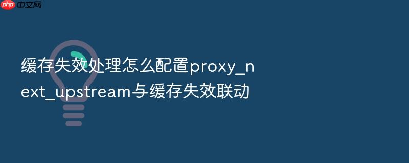 缓存失效处理怎么配置proxy_next_upstream与缓存失效联动