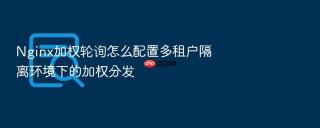 nginx加权轮询怎么配置多租户隔离环境下的加权分发