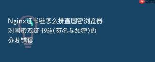 nginx证书链怎么排查国密浏览器对国密双证书链(签名与加密)的分发错误