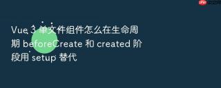 vue 3 单文件组件怎么在生命周期 beforecreate 和 created 阶段用 setup 替代