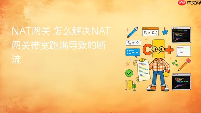 nat网关 怎么解决nat网关带宽跑满导致的断流