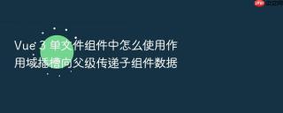 Vue 3 单文件组件中怎么使用作用域插槽向父级传递子组件数据