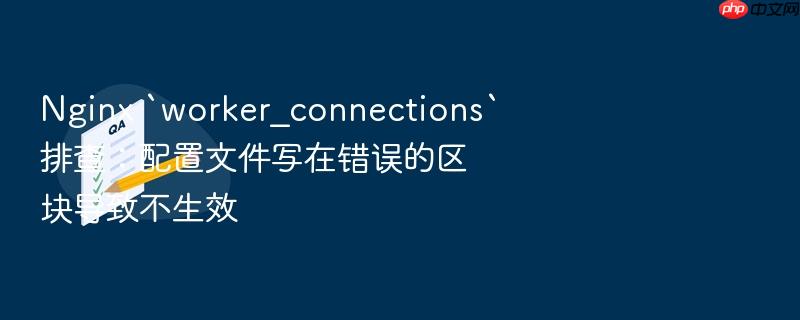 nginx `worker_connections`排查:配置文件写在错误的区块导致不生效
