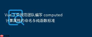 Vue 3 中规范团队编写 computed 计算属性的命名与纯函数标准