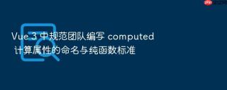 vue 3 中规范团队编写 computed 计算属性的命名与纯函数标准