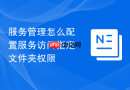 服务管理怎么配置服务访问指定文件夹权限