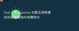 vue 3 中 reactive 对象互相嵌套时的原型链指向有哪些坑