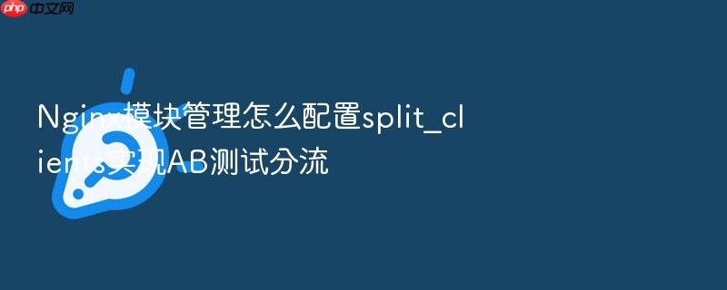 nginx模块管理怎么配置split_clients实现ab测试分流