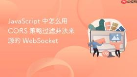 javascript 中怎么用 cors 策略过滤非法来源的 websocket