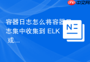 容器日志怎么将容器日志集中收集到 elk 或 promtail