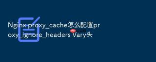 Nginx proxy_cache怎么配置proxy_ignore_headers Vary头