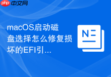 macOS启动磁盘选择怎么修复损坏的EFI引导分区