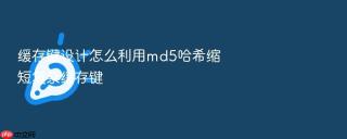 缓存键设计怎么利用md5哈希缩短复杂缓存键