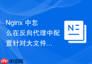 nginx 中怎么在反向代理中配置针对大文件下载的无超时限制