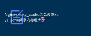 Nginx proxy_cache怎么设置keys_zone共享内存区大小
