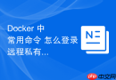 Docker 中 常用命令 怎么登录远程私有镜像仓库