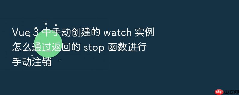 vue 3 中手动创建的 watch 实例怎么通过返回的 stop 函数进行手动注销