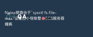 nginx排查由于`sysctl fs.file-max`设置过小导致整台ecs服务器瘫痪