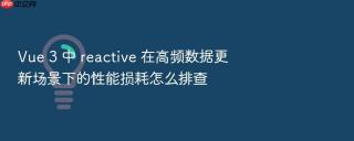 vue 3 中 reactive 在高频数据更新场景下的性能损耗怎么排查